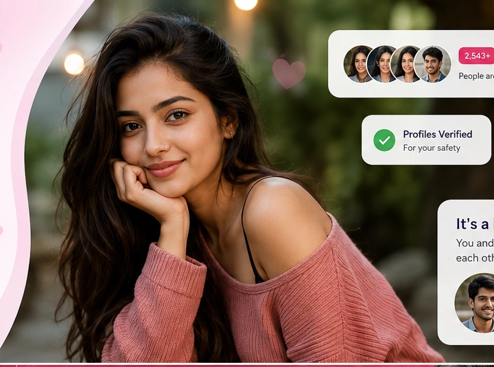 Modern Indian woman on LoveLink dating platform